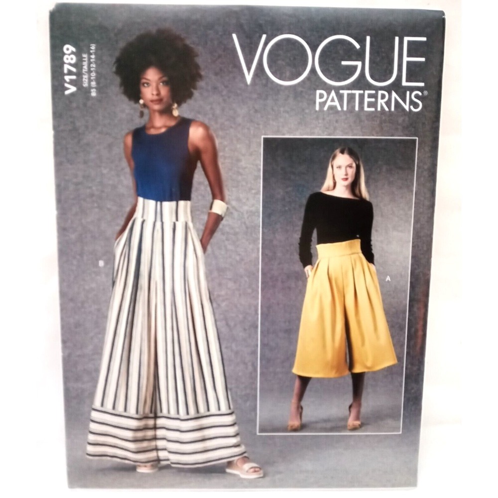 Vogue V1789 Misses Wide Legged Palazzo Pants Size 16 -24 Uncut Sewing Pattern